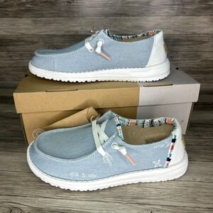 Hey Dude Wendy Boho Light Denim US Women's 5 EU 36 Blue